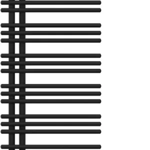 Radiateur de bain Zehnder Yucca Asym Noir mat Résistance électrique à gauche Remise